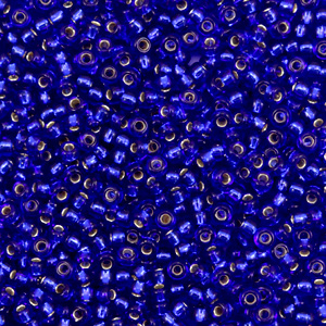 Perles de rocailles Miyuki 11/0 Silverlined cobalt blue 11-20