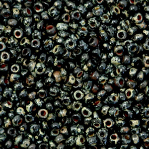 Perles de rocailles Miyuki 11/0 Opaque picasso black 11-4511