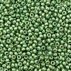 Perles de rocailles Miyuki 11/0 Duracoat galvanized sea green 11-4215