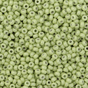 Perles de rocailles Miyuki 11/0 Duracoat opaque fennel green 11-4473