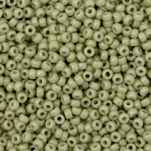 Perles de rocailles Miyuki 11/0 Duracoat opaque cactus green 11-4474
