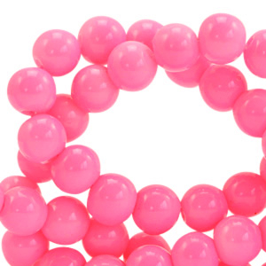 Perles en verre 4 mm opaque Rose azal&eacute;e