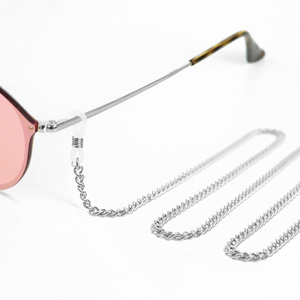 Cordons &agrave; lunettes de soleil en acier inox Argent&eacute;