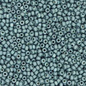 Perles de rocailles Miyuki 11/0 Duracoat galvanized matte sea foam green 11-4217F