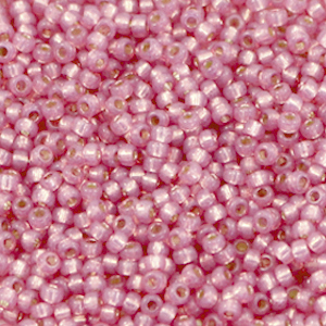 Perles de rocailles Miyuki 11/0 Duracoat silverlined dyed pink 11-4237