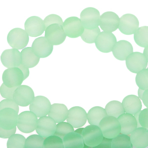 Perles en verre 6 mm mat Vert menthe neo