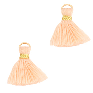 Pompons 1.5cm Dor&eacute;-Rose coquillage