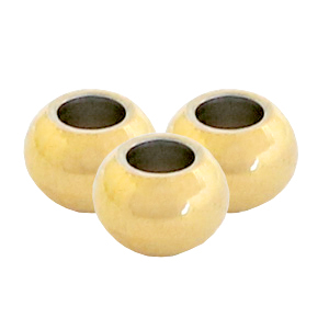 Perles en acier Inox 6mm Dor&eacute;