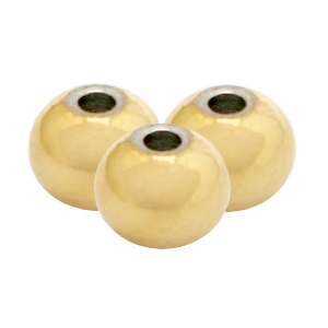 Perles en acier Inox 6mm Dor&eacute;