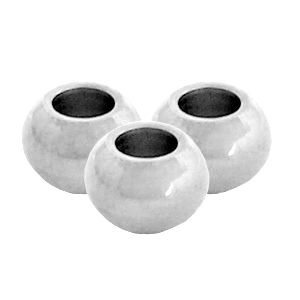 Perles en acier Inox 5mm Argent&eacute;