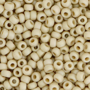 Perles de rocailles Miyuki 8/0 Opaque glazed frosted moth wing beige 8-4691