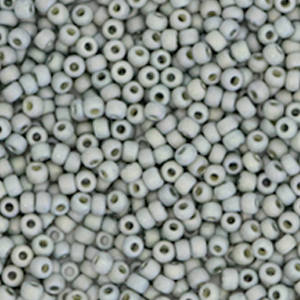 Perles de rocailles Miyuki 11/0 Opaque glazed frosted rainbow cadet grey 11-4705