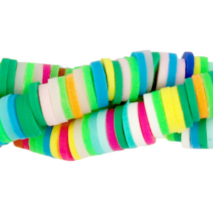 Perles Katsuki 4mm Vert m&eacute;lange