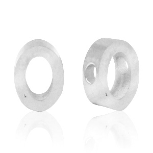 Perles en acier Inox lettre O Argent&eacute;