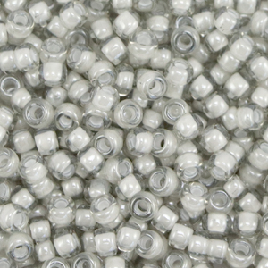 Perles de rocailles Miyuki 8/0 Fancy lined moonstone grey 8-2268