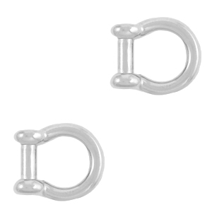 Breloques en m&eacute;tal DQ connecteur anneau Argent&eacute; antique (sans nickel)