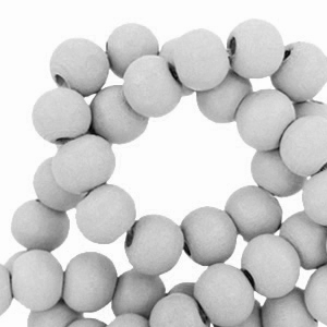 Perles en bois rond 8mm Gris Pewter