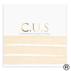 C.U.S&reg; rubans Beige paillet&eacute; p&ecirc;che