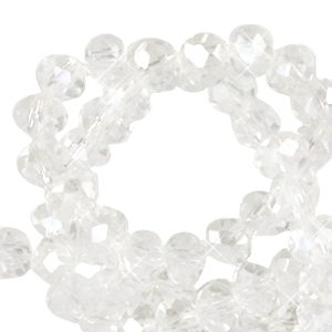 Perles &agrave; facettes 3x3mm disque Heishi Crystal-pearl shine coating