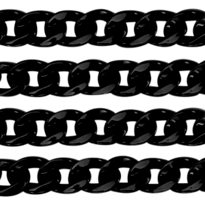 Cha&icirc;ne acrylique 19mm Noir