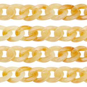 Cha&icirc;ne acrylique 19mm Orange ambre