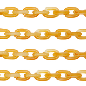 Cha&icirc;ne acrylique 15mm Orange ambre