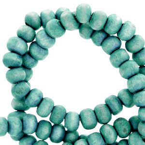 Perles en bois rond 6mm Bleu de canton