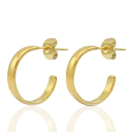 Boucles d'oreilles puces en acier inox cr&eacute;oles Dor&eacute;