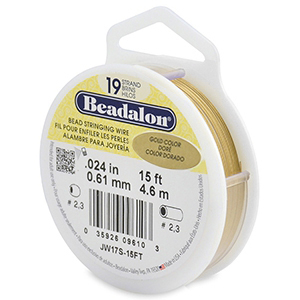 Beadalon stringing wire 19 strand 0.61mm Dor&eacute;