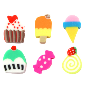 Perles en polym&egrave;re gourmandises Multicolore