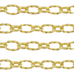 Appr&ecirc;ts en acier Inox cha&icirc;ne maille jaseron maille for&ccedil;at Dor&eacute;