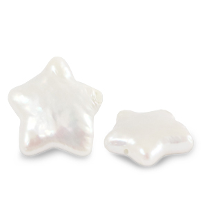 BQ Perles d'eau douce &eacute;toile Blanc naturel