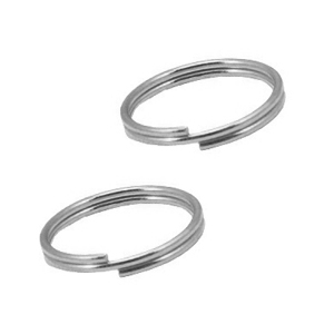 Appr&ecirc;ts en acier inox anneau double 10mm Argent&eacute;