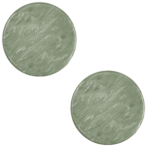 Cabochon plat 12mm Polaris Elements Lively Vert de mer