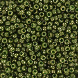 Perles de rocailles Miyuki 11/0 Opaque luster kaki green 11-2539L