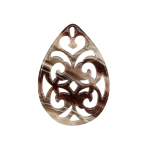 Pendentifs en r&eacute;sine baroque goutte Marron m&eacute;lang&eacute;