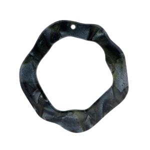 Pendentifs en r&eacute;sine asym&eacute;trique Noir