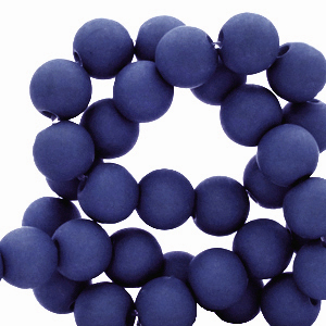 Perles acryliques 8 mm Bleu royal fonc&eacute;