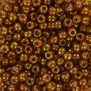 Perles de rocailles Miyuki 8/0 Ceylon translucent spice brown 8-2372