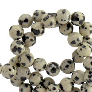 Pierres naturelles Jaspe Dalmatien 8mm Greige