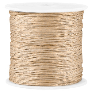 Fil macram&eacute; satin 0.8mm Marron beige 