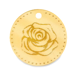 Breloques Plexx 20mm Fleur de naissance Juin - Rose Dor&eacute;