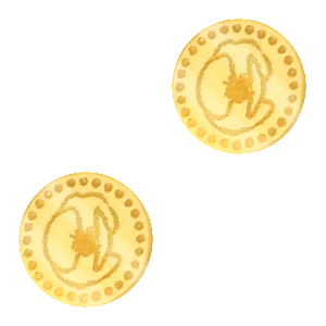 Cabochons Plexx 12mm Fleur de naissance Ao&ucirc;t - Coquelicot Dor&eacute;