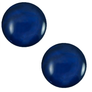 Cabochon classique 12mm Polaris Elements Mosso shiny Bleu fonc&eacute;
