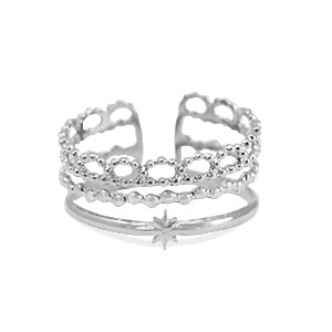 Bagues en acier Inox Argent&eacute;