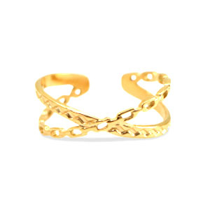 Bagues en acier Inox Dor&eacute;