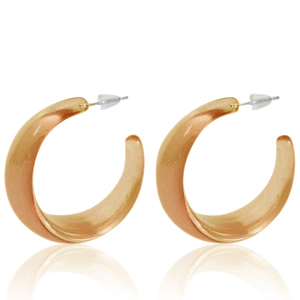 Boucles d'oreilles tendance cr&eacute;oles Marron bronze