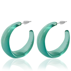 Boucles d'oreilles tendance cr&eacute;oles Bleu oc&eacute;an