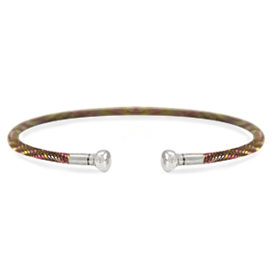 Bijoux C.U.S&reg; bracelet jonc Marron-argent&eacute;