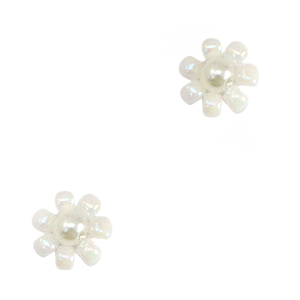 Perles Miyuki fleur 7mm Blanc